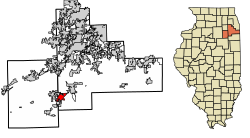 Will County Illinois Incorporated and Unincorporated areas Braidwood Highlighted
